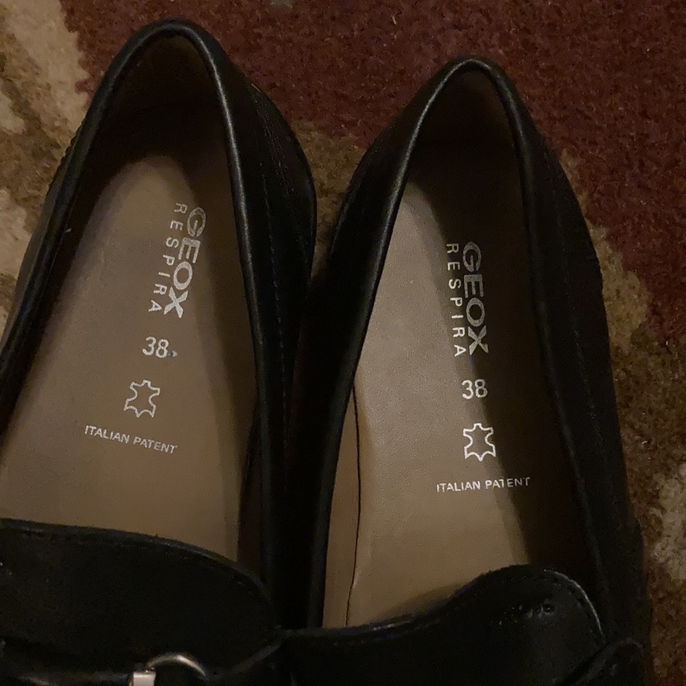 NWOT men’s black Italian patent Geox loafers, 38 - Picture 3 of 6